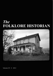 Cover of The Folklore Historian, volume 29