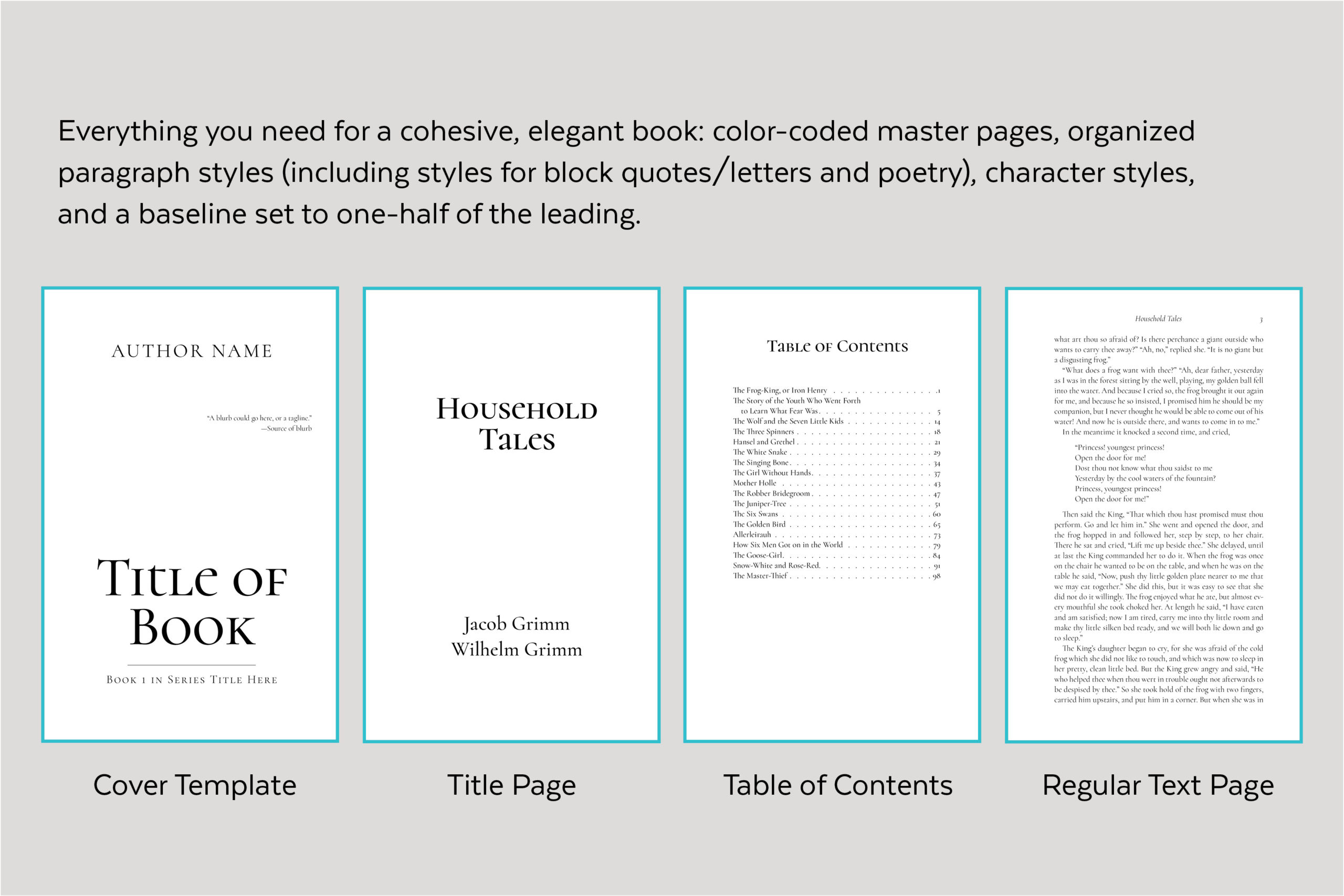 book structure template