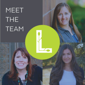 Meet the Looseleaf team: an image with three headshots in it.